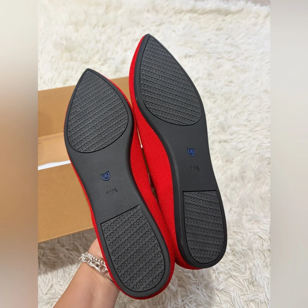 Rothy's The Point - Size 11.5 - NIB - Bright Red color